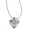 Contempo Heart Badge Clip Necklace