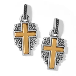 Crossroads Cross Post Drop Earrings