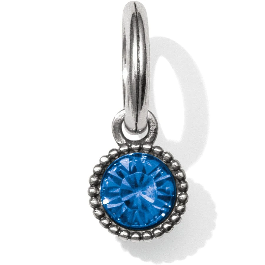 Dazzling Love Blue Heart Charm Necklace - Image 3