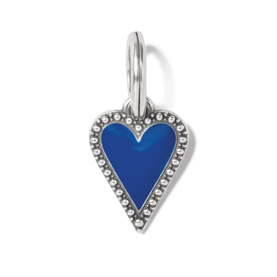 Dazzling Love Blue Heart Charm Necklace - Image 4