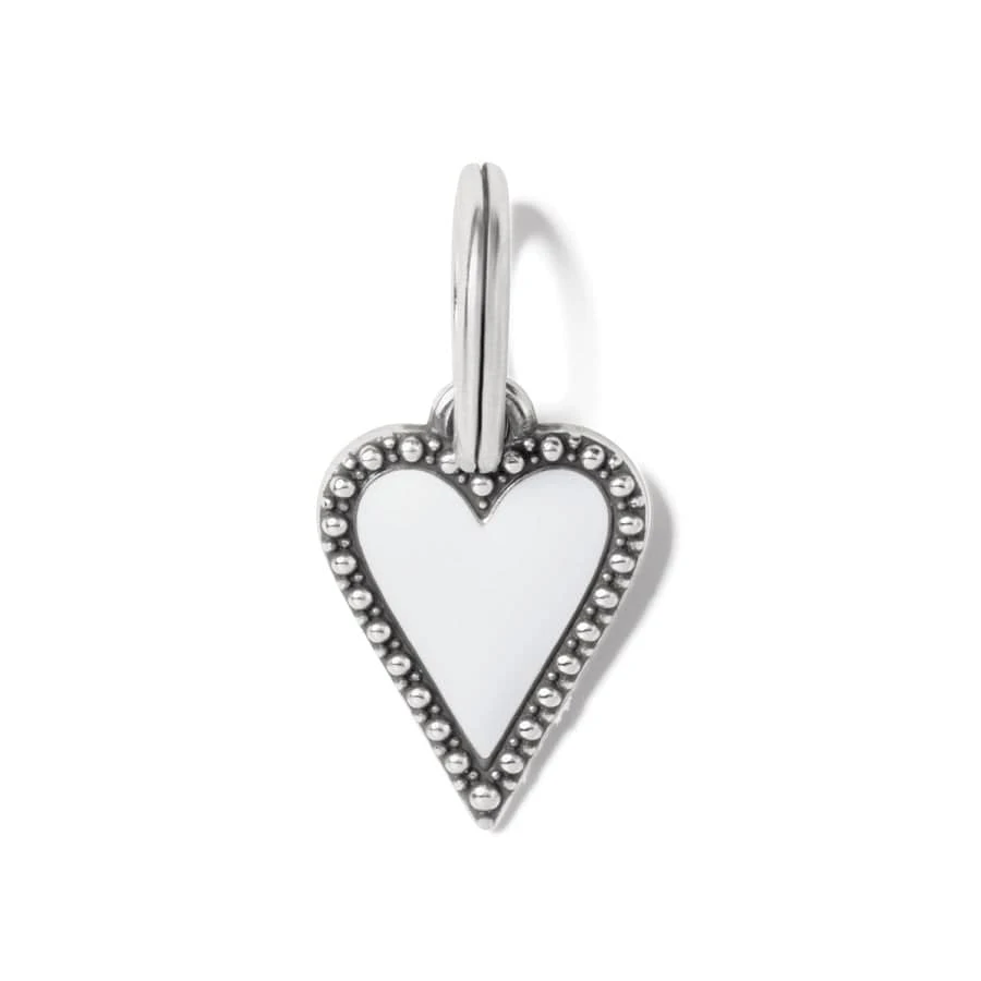 Dazzling Love White Heart Charm Necklace - Image 4