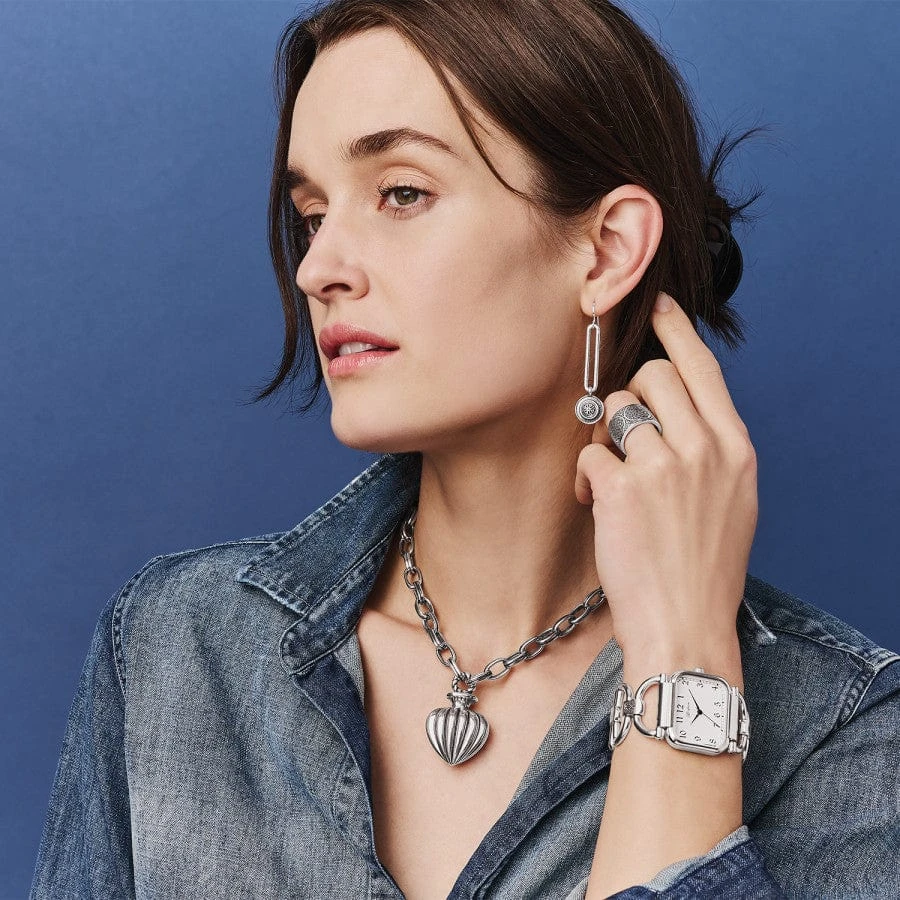 Ferrara Disc French Wire Earrings - Image 3