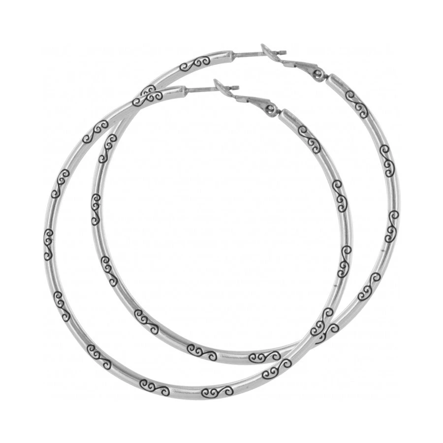 Grande Hoop Charm Earrings - Image 2