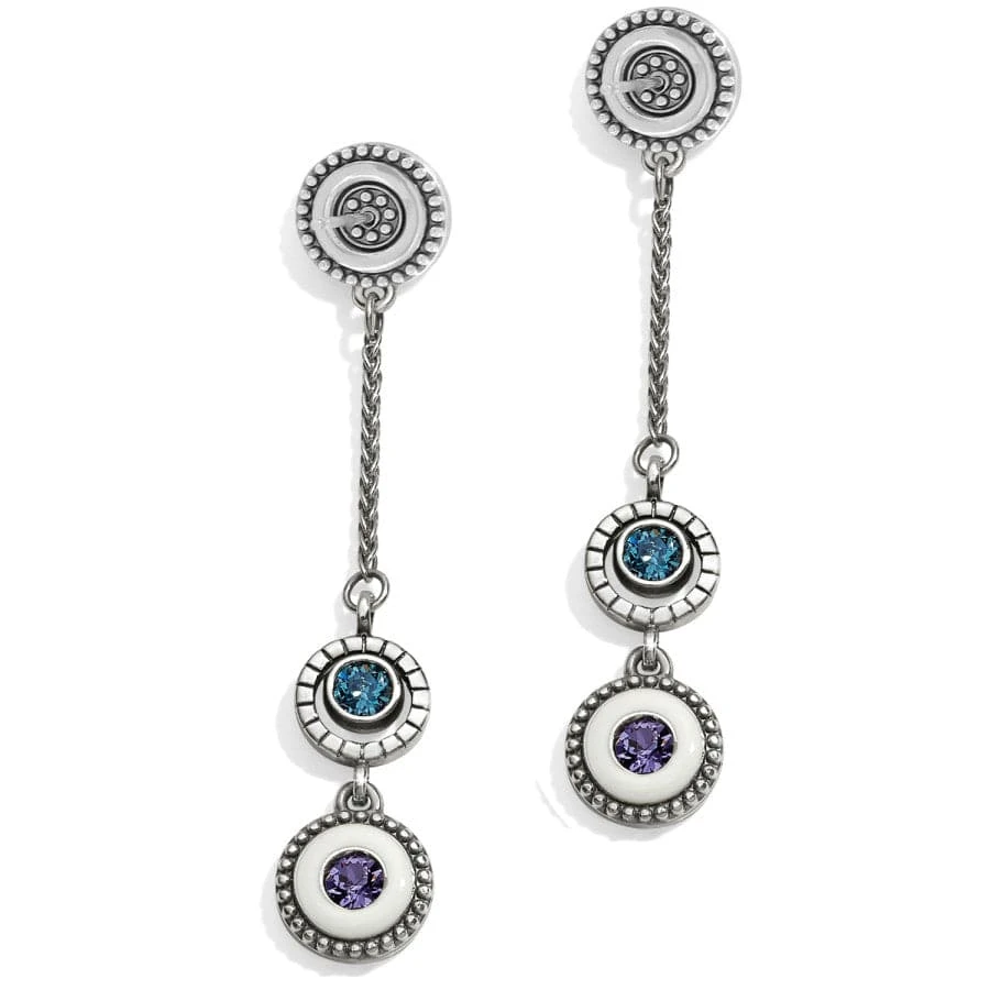 Halo Light Post Drop Earrings - Image 2
