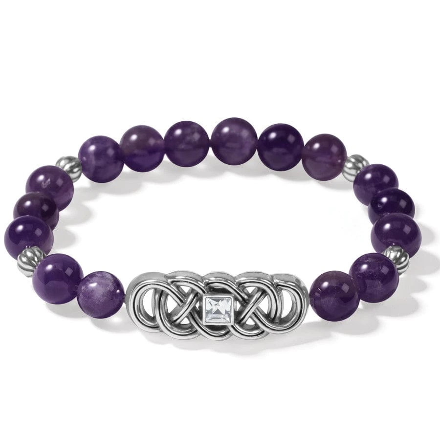 Interlok Lustre Amethyst Stretch Bracelet - Image 2