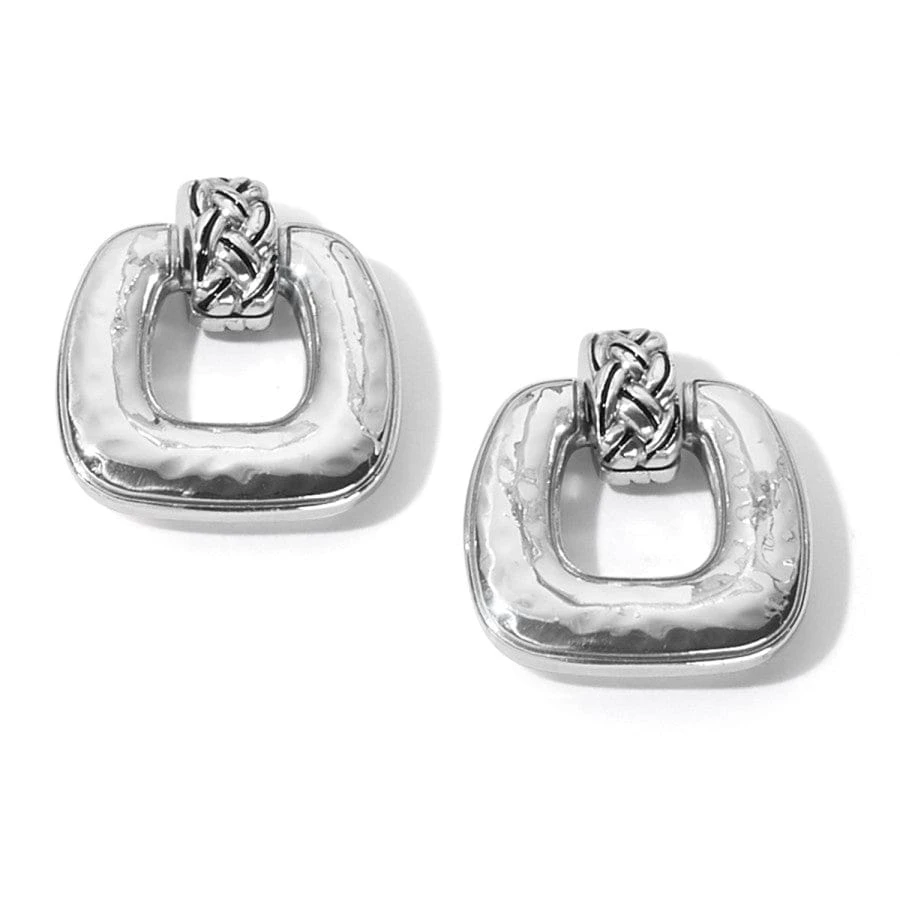 Interlok Woven Post Drop Earrings