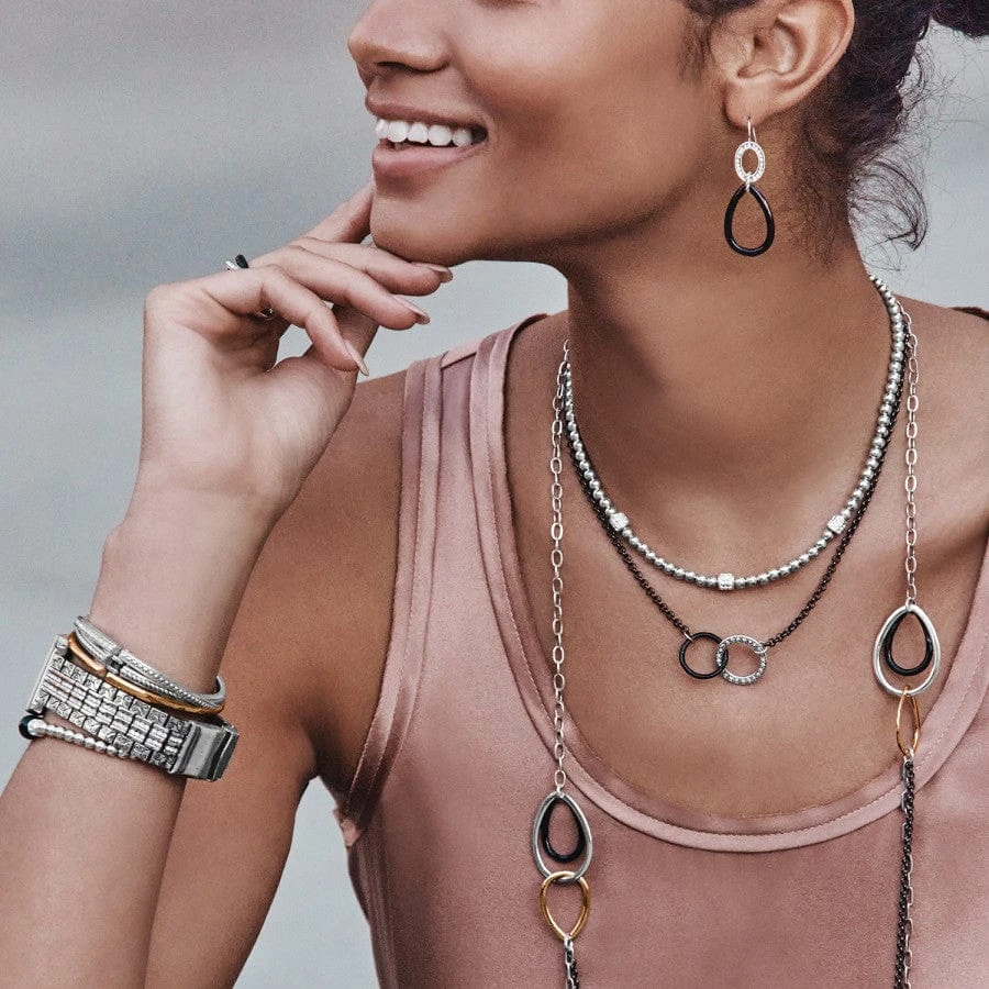 Neptune's Rings Night French Wire Earrings - Image 2