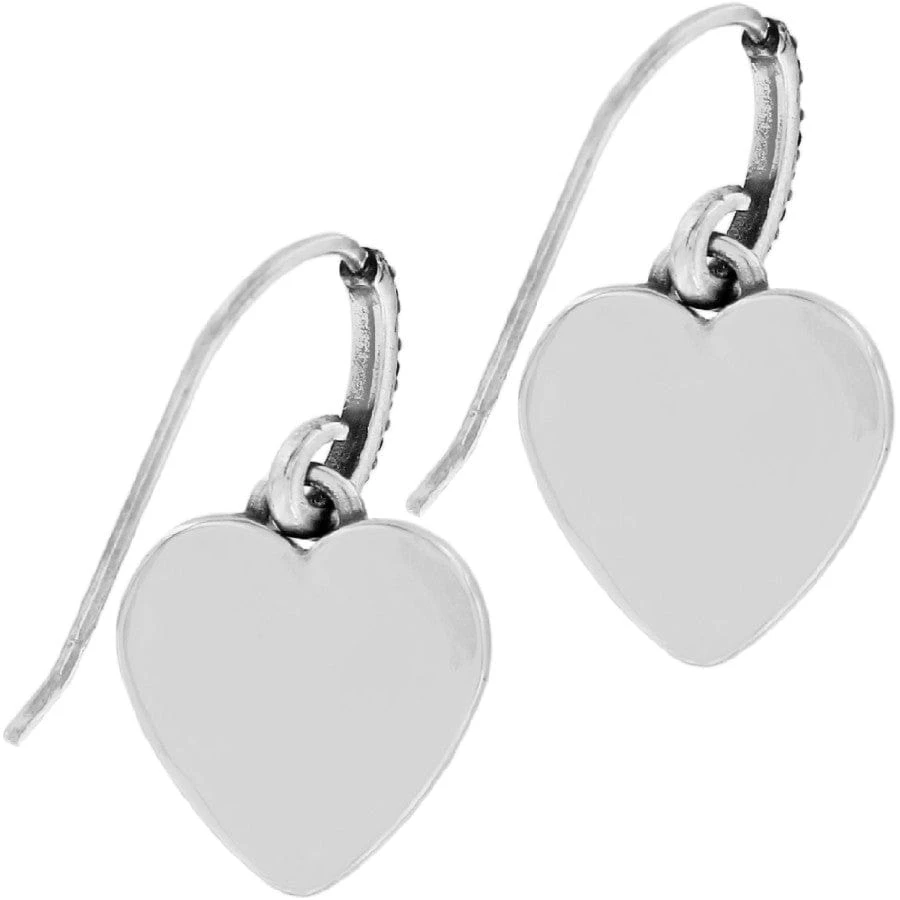 One Heart French Wire Earrings - Image 2