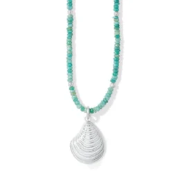 Paradise Cove Amazonite Shell Necklace