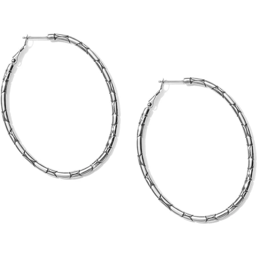 Pebble Large Oval Hoop Earrings - Image 2