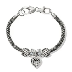 Reno Heart Sparkle Charm Bracelet