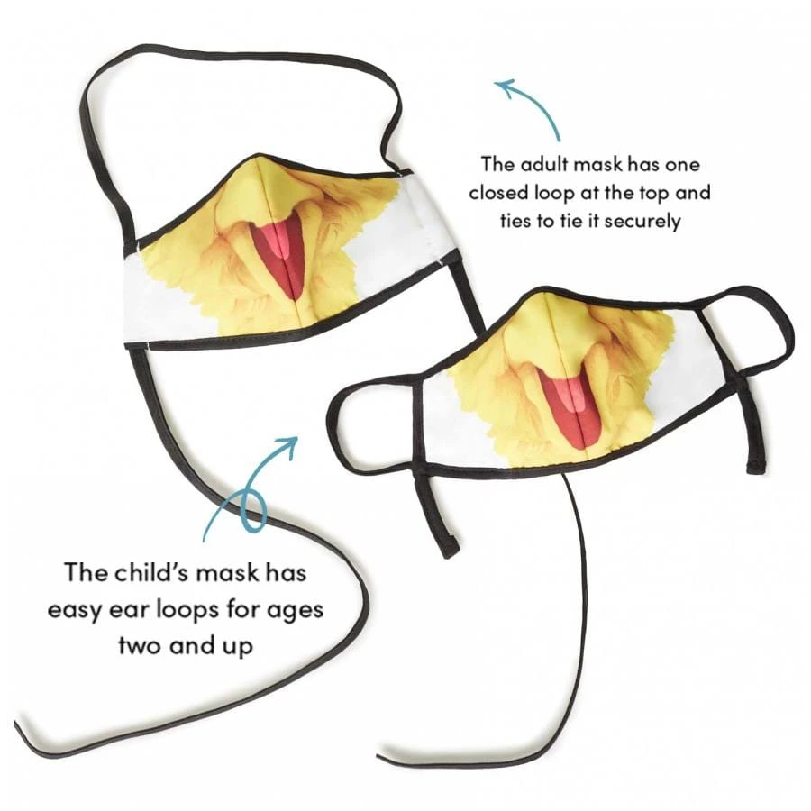 Sesame Street Big Bird Adult/Child Face Mask (2 Pack) - Image 2
