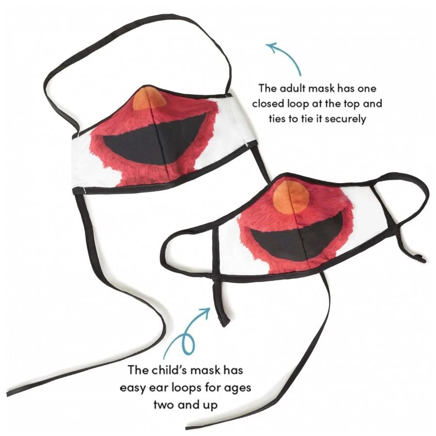 Sesame Street Elmo Adult/Child Face Mask (2 Pack) - Image 2