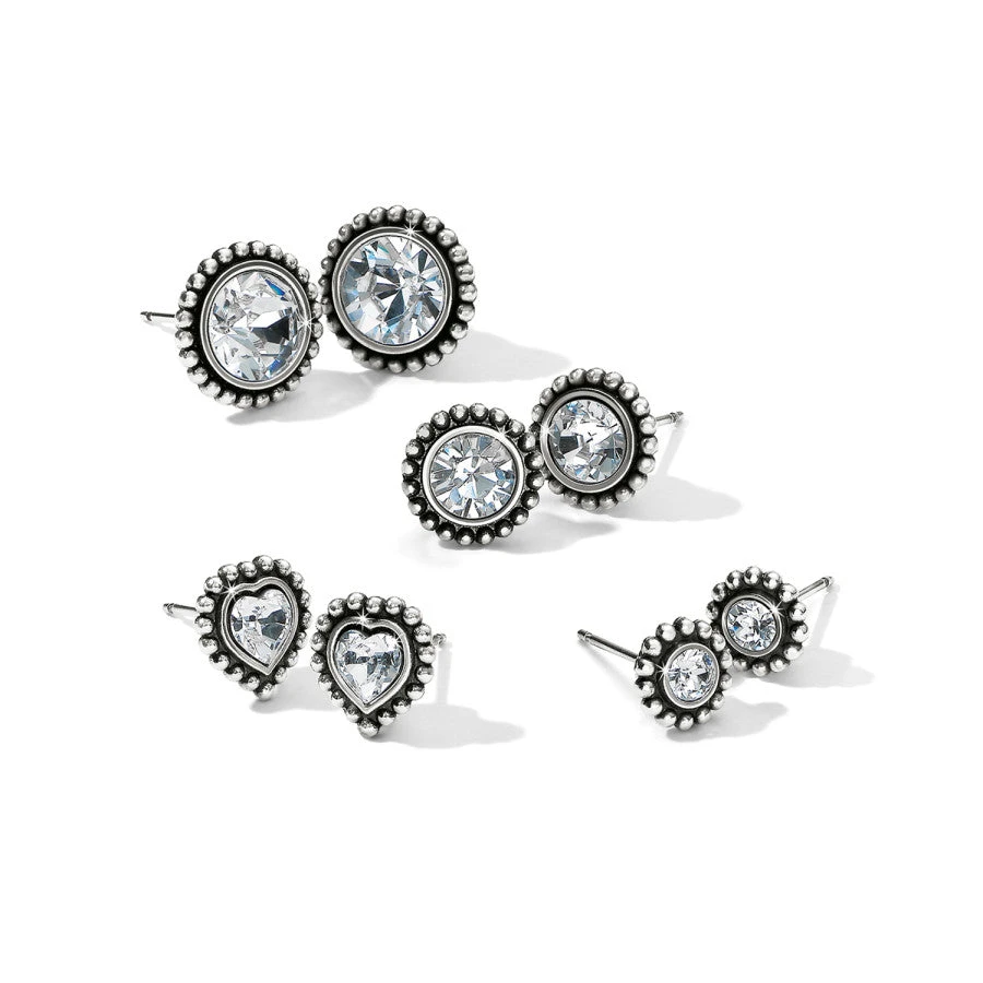 Shimmer Heart Mini Post Earrings - Image 4