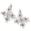 Taos Pearl Cross Leverback Earrings